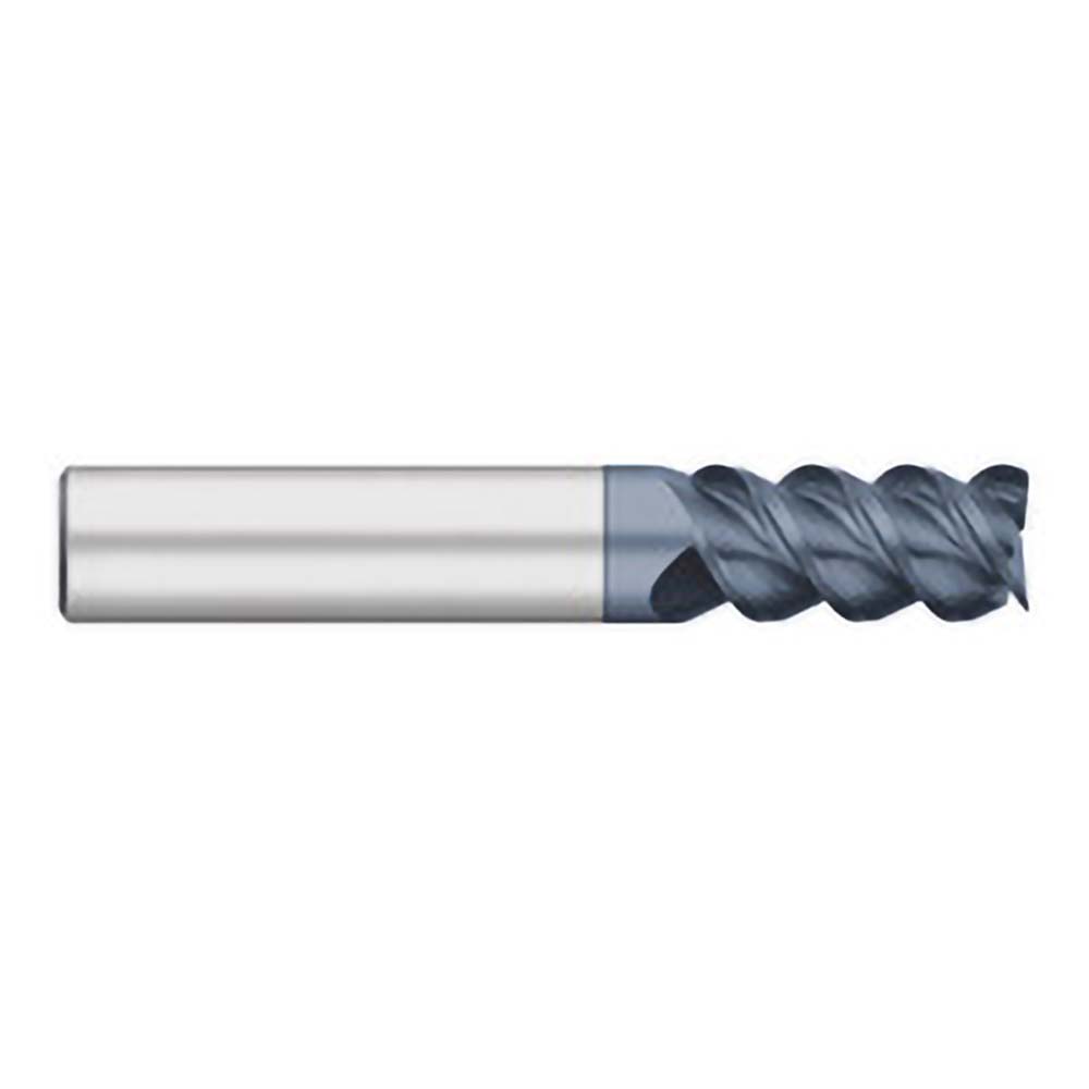Titan USA Square End Mill: 3/8" Dia, 1" LOC - 2-1/2" OAL, 3/8" Shank Dia, 60 deg Helix, AlTiN Finish, Single End, General Purpose End Mills - Carbide