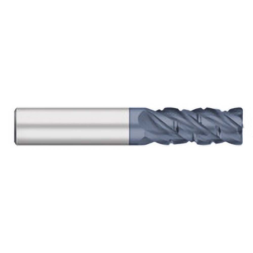 Titan USA Roughing & Finishing End Mill 1/2" Dia, 4 Flutes, 0.04" Corner Radius, Corner