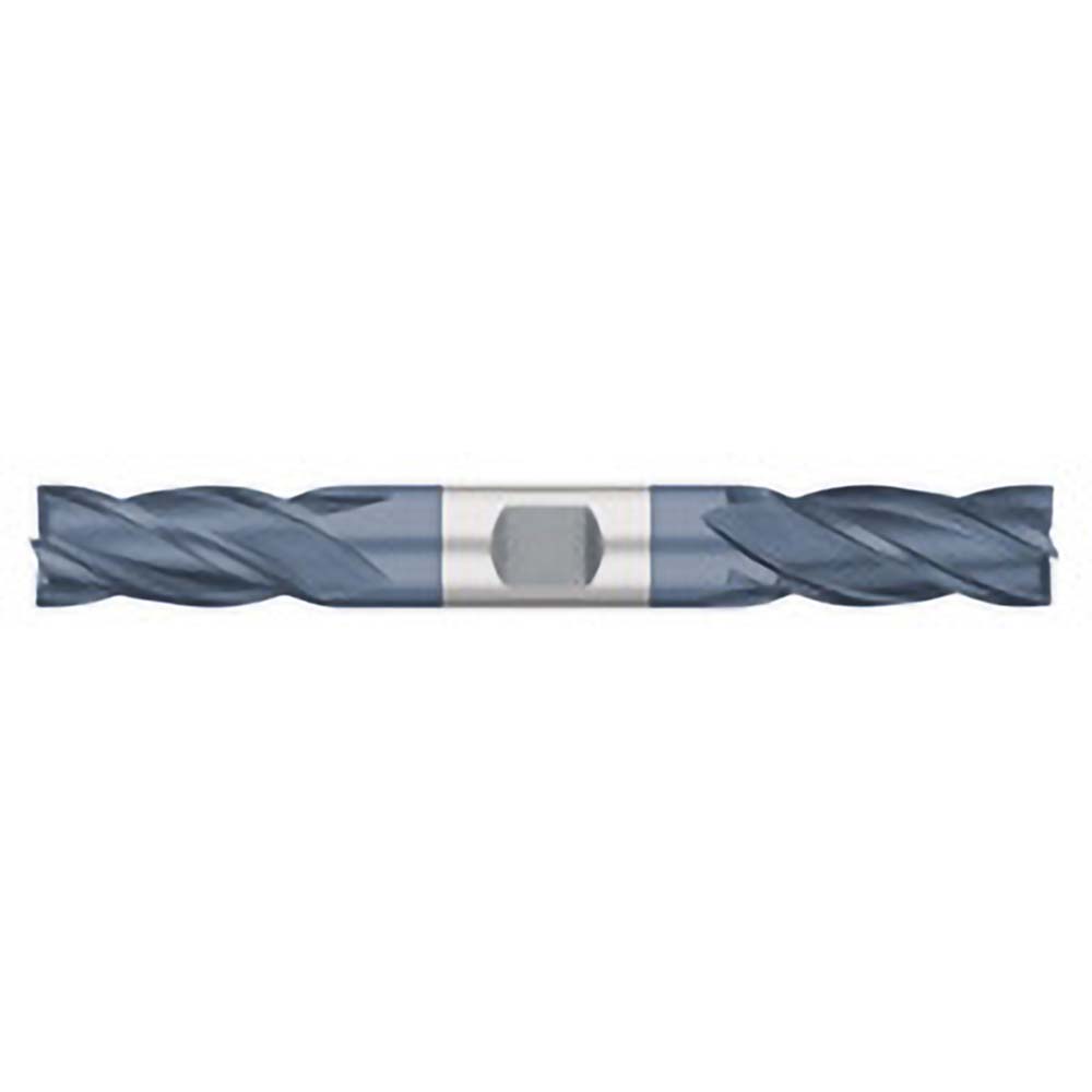 Square End Mill:  0.2500" Dia, 0.625" LOC, 0.375" Shank Dia, 3.375" OAL, 4 Flutes, Cobalt