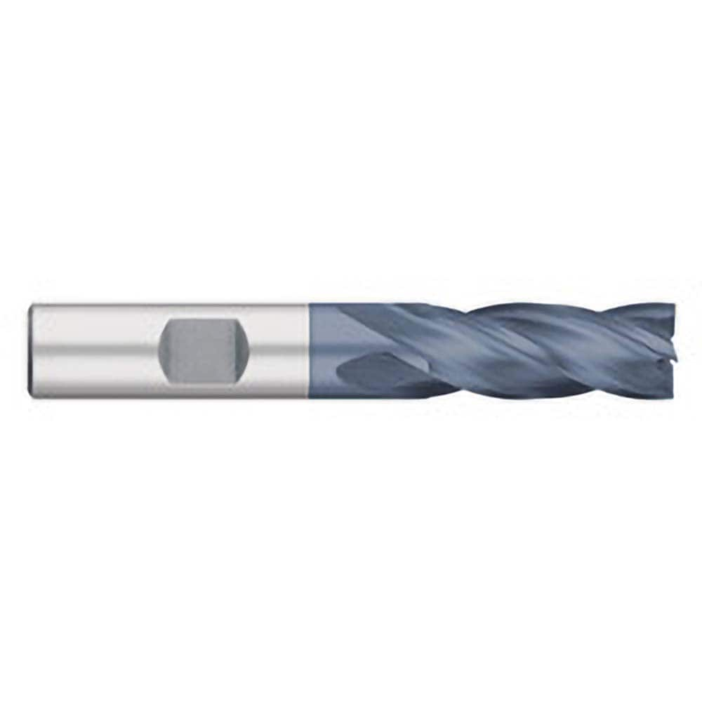 Titan USA TE81348 Square End Mill: 13/16 Dia, 1-7/8 LOC, 3/4 Shank Dia, 4-1/8 OAL, 4 Flutes, Cobalt 