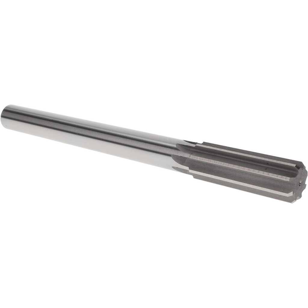 Titan USA Chucking Reamer: 1" Dia, 10-1/2" OAL, 2-3/4" Flute Length, Straight Flute, Straight-Cylindrical Shank, HSS - 8 Flute, Right Hand Cut