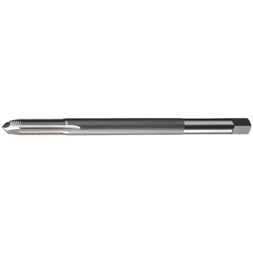 Spiral Point Tap: 3/8-24 UNF, 3 Flutes, Plug Chamfer, 2B Class of Fit, High-Speed Steel, Bright/Uncoated