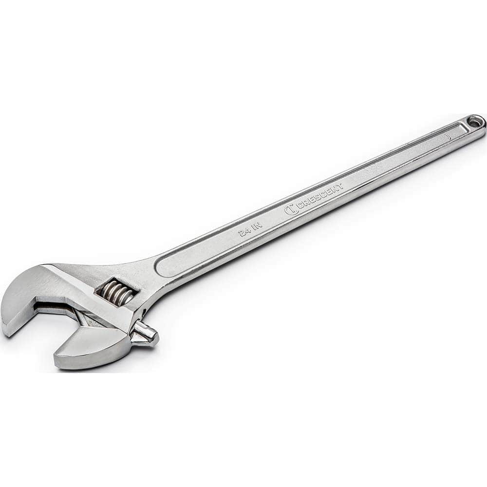 Crescent Wrench Adjustable Knurl Hex Jaw Alloy Steel Rust Resistant 24 in Length 
