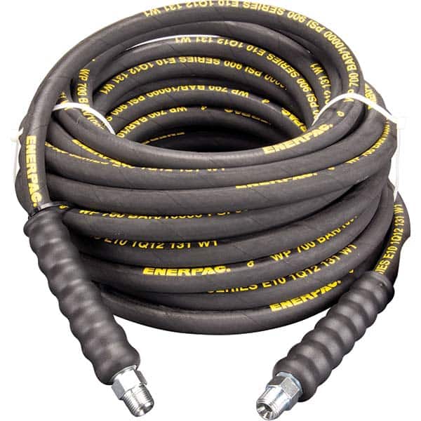Enerpac H9350 Hydraulic Pump Hose: 3/8" ID, 50 OAL, Steel Wire Braid over Thermoplastic 