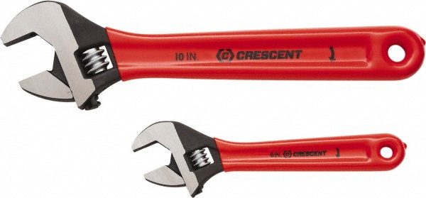MAXPOWER Wide Jaw Adjustable Wrench 6-inch and 10-inch, Deep Throat