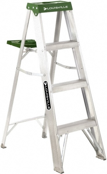 3-Step Aluminum Step Ladder: Type II, 4' High