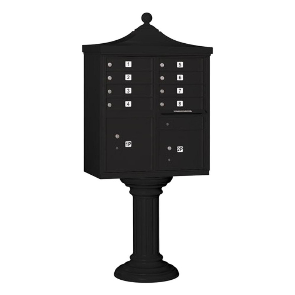 Salsbury Industries Mailboxes: Mount Type: Pedestal; Lockable: Yes; Material: Aluminum; Color: Black | Part #3308R-BLK-U