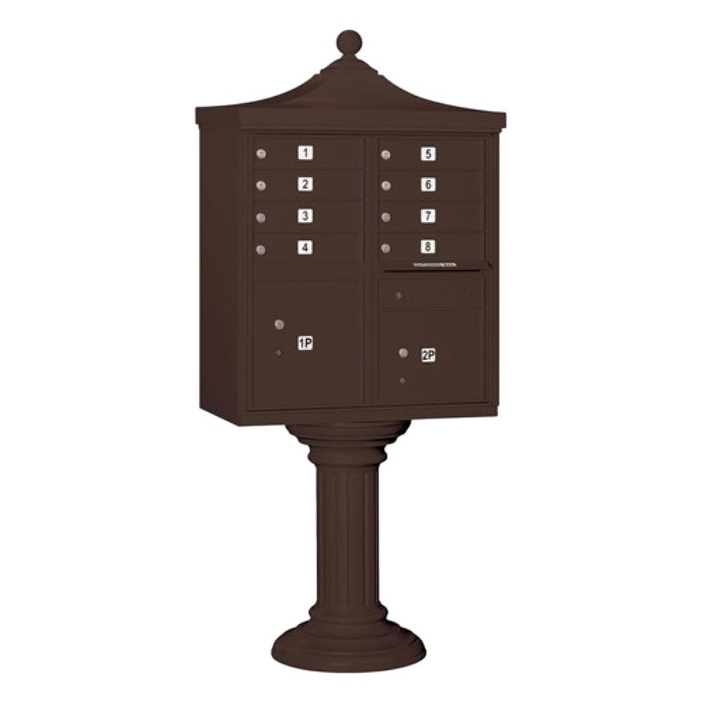 Salsbury Industries Mailboxes: Mount Type: Pedestal; Lockable: Yes; Material: Aluminum; Color: Bronze | Part #3308R-BRZ-U