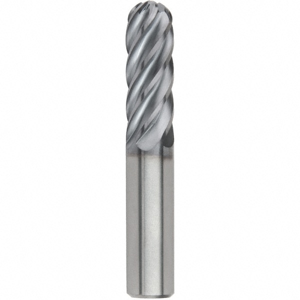 Kennametal 5607204 Ball End Mill: 0.375" Dia, 0.875" LOC, 6 Flute, Solid Carbide Image