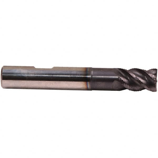 Emuge 2869AZ.0375 3/8" Diam 4-Flute 45° Solid Carbide Square Roughing & Finishing End Mill 