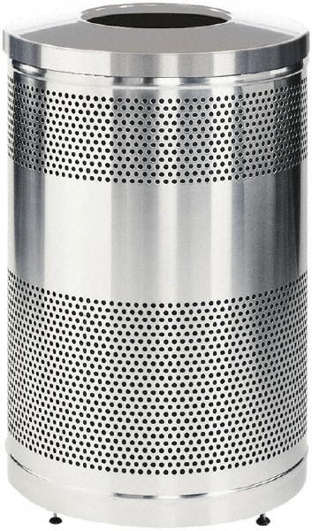 Rubbermaid - Trash Can: 44 gal, Round, Gray - 88097126 - MSC