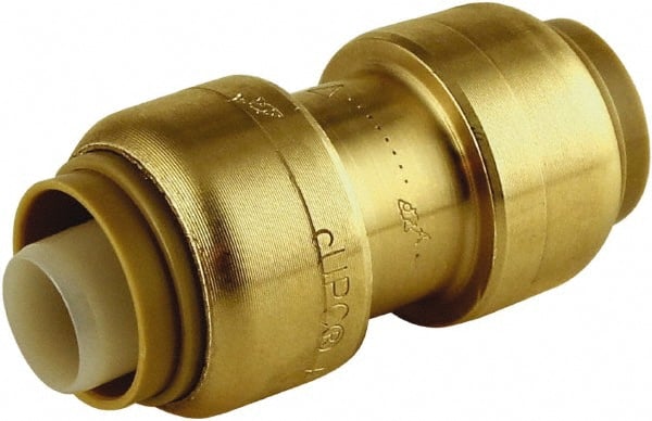SharkBite U020LF Brass Pipe Coupling: 1 x 1" Fitting, Push-to-Connect x Push-to-Connect, Lead Free 