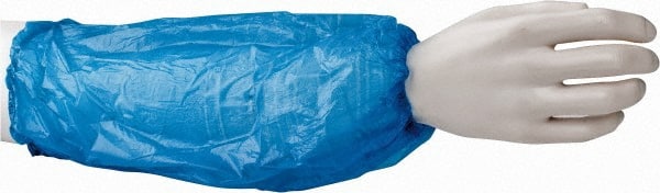 Disposable Sleeves: Size XL, Polyethylene, Blue