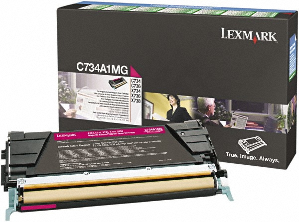 Lexmark Magenta Toner Cartridge - Use w/ Lexmark C734, C736, X734, X738 | Part #LEXC734A1MG