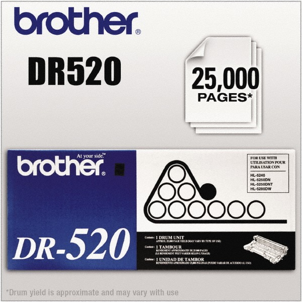 brother DR520 Drum Unit, Black - Use w/ Office & Home Furniture | Part #BRTDR520