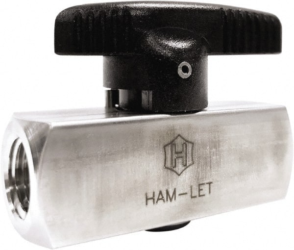 Ham-Let 3208518 1/8" Pipe, 3,000 psi WOG Rating, 316/316L Stainless Steel, Inline, One Way Instrumentation Plug Valve 
