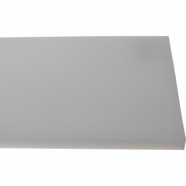 Made in USA 5661954 Plastic Sheet: High Density Polyethylene, 1/2" Thick, 96" Long, White Image
