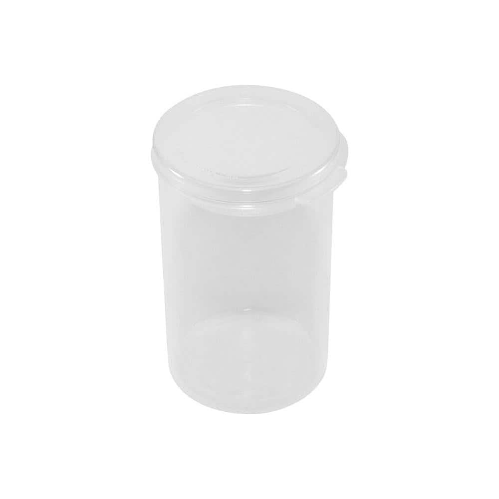 Polypropylene Hinged Comtainer: 1.46" Dia, 1.43" High