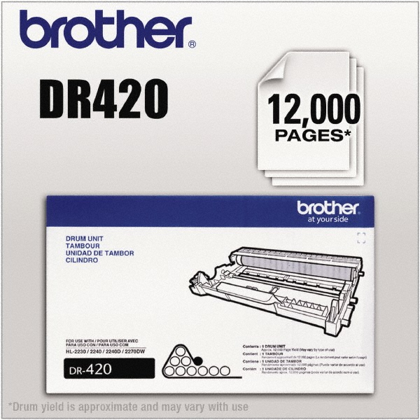Brother Black Drum Unit - Use w/ Brother DCP-7060, 7065DN, HL-2220, 2230, 2280DW, 2240, 2240D, FAX-2840, 2940, MFC-7240, 7360N, 7460DN, 7860DW