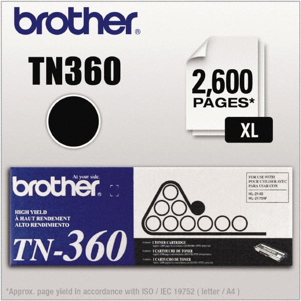 Brother Black Toner Cartridge - Use w/ Brother DCP-7030, 7040, HL-2140, 2150N, 2170W, MFC-7320, 7340, 7345N, 7440N, 7840W | Part #BRTTN360