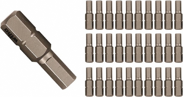 Wiha 1/4" Hex Screwdriver Bit - 1/4" Drive, 25mm OAL | Part #72513