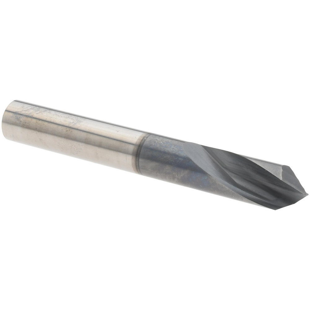 Spotting Drill: 1/4" Dia, 90 ° Point, 2" OAL, Solid Carbide