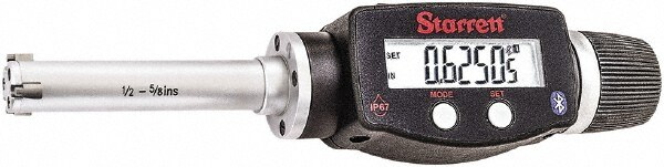 1/2" to 5/8", IP67, Carbide Face Electronic Inside Micrometer