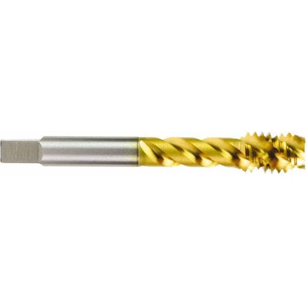 #8-32 UNC, 3 Flute, 3° Helix, Semi-Bottoming Chamfer, V Finish, Powdered Metal Spiral Flute STI Tap