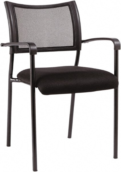 ALERA - Pack of (2) Mesh Fabric Black Stacking Chairs - 33616236 - MSC ...