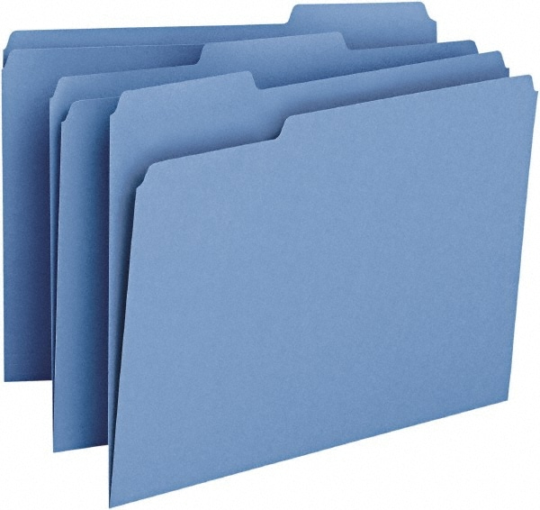 SMEAD File Folders with Top Tab Letter, Blue, 100/Pack MSC
