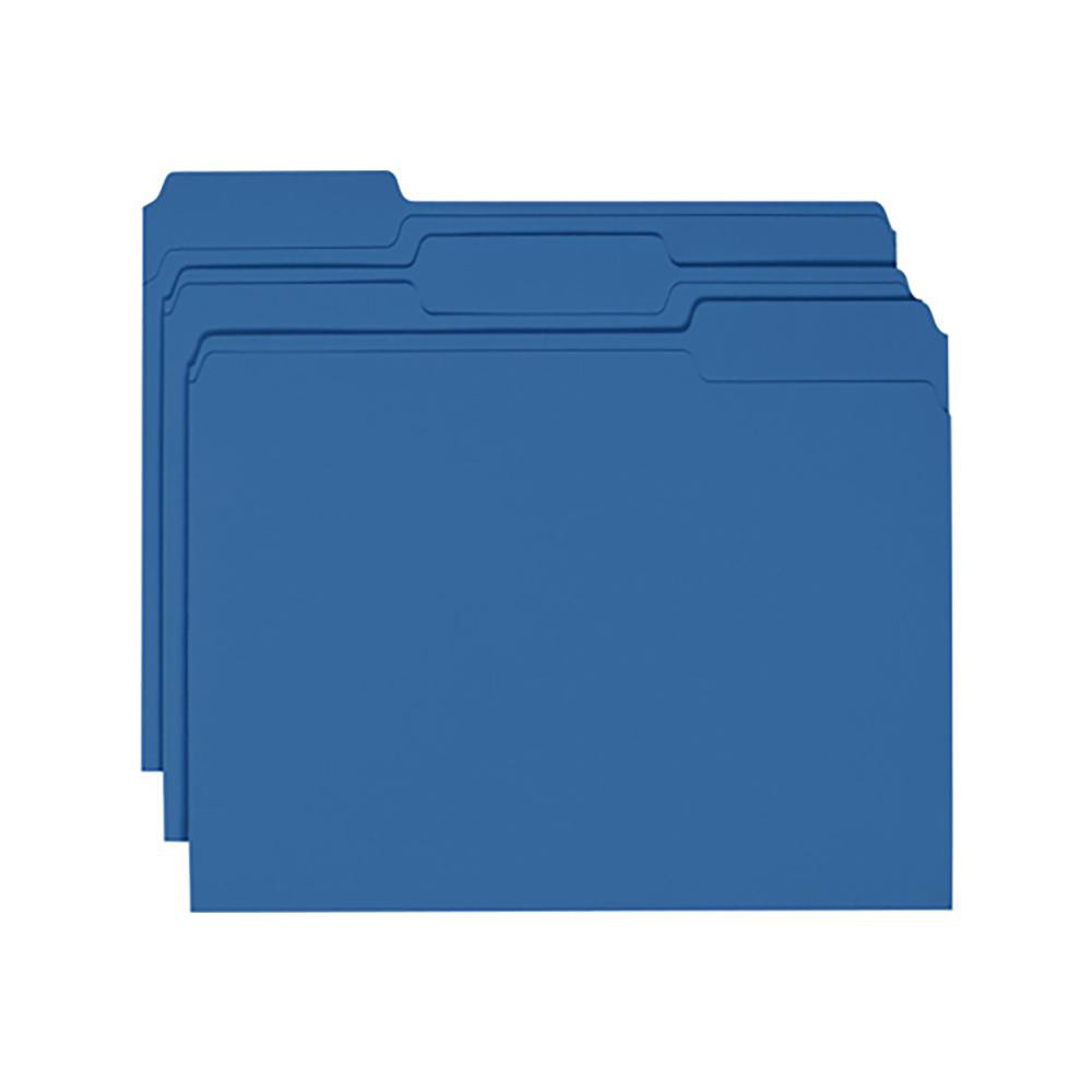 SMEAD File Folders with Top Tab Letter, Navy Blue, 100/Pack MSC Industrial Supply Co.