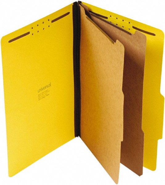 UNIVERSAL Classification Folder Legal, Yellow, 10/Pack MSC Direct
