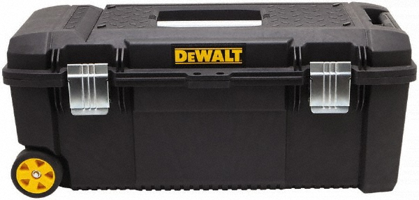 Tool Boxes, Cases & Chests: Type: Tool Box - 28-1/2" Wide x 12-1/2" Deep x 12" High, Plastic, Black