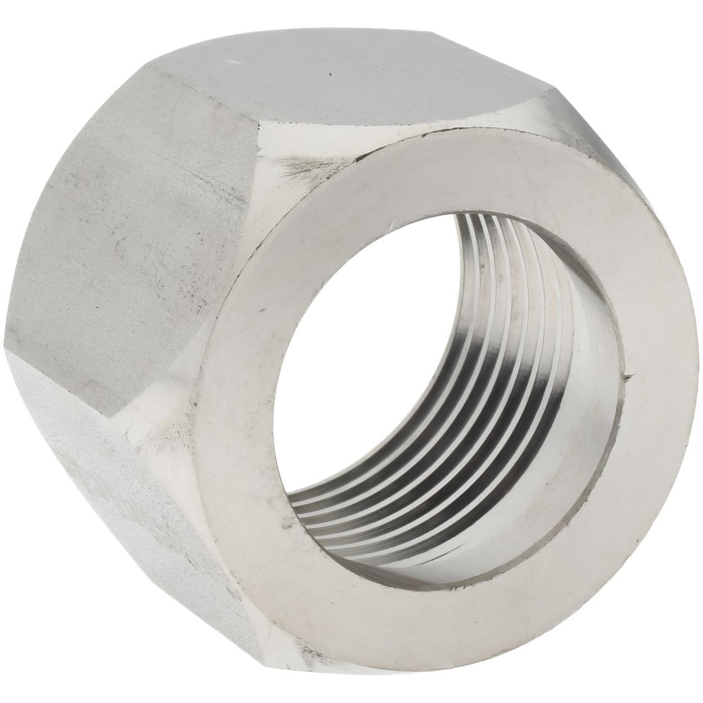 Stainless Steel Flared Tube Nut: 3/4" Tube OD, 1-1/16-12 Thread, 37 ° Flared Angle