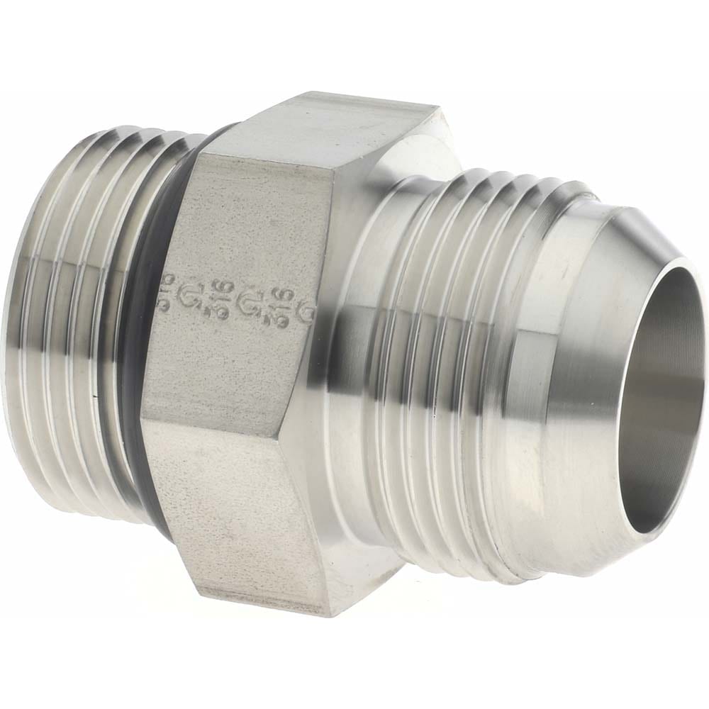 Made in USA TX-16-GC Stainless Steel Flared Tube Straight Thread Connector: 1" Tube OD, 1-5/16-12 Thread, 37 ° Flared Angle Image