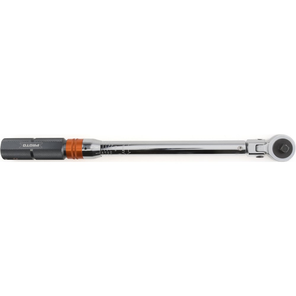 Flex Head Torque Wrench: 3/8"" Drive - 16-9/16'' OAL | Part # - Proto J6012FC