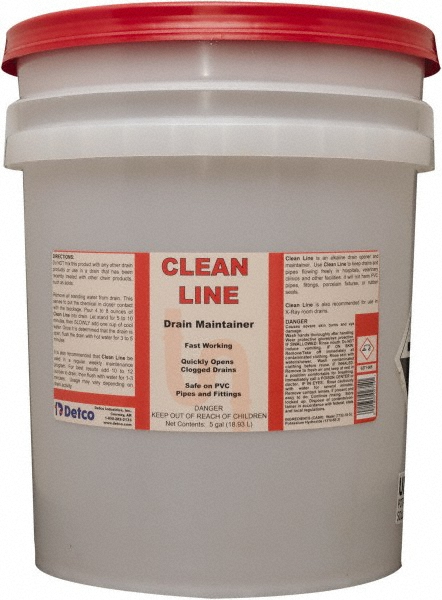 Detco - Clean Line, 5 Gal Pail, Alkaline Drain Opener | MSC Direct