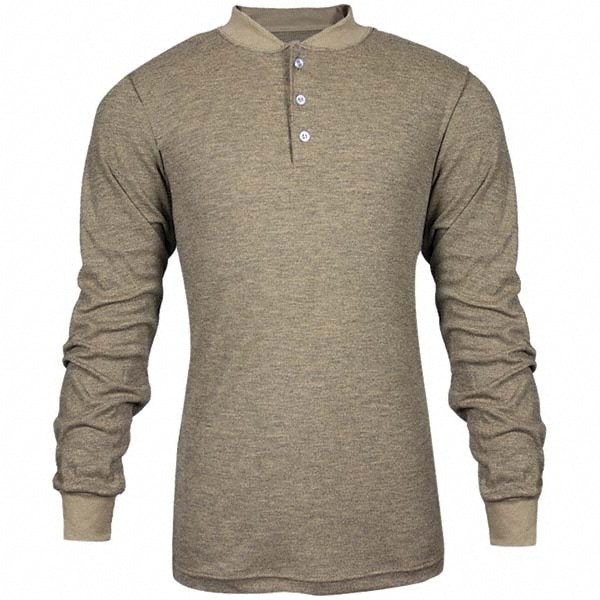 National Safety Apparel - Fire-Resistant Shirt: X-Large, Tan, Polyester ...