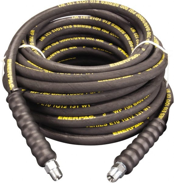 Enerpac H9330 Hydraulic Pump Hose: 3/8" ID, 30 OAL, Rubber, 10,000 Max psi 
