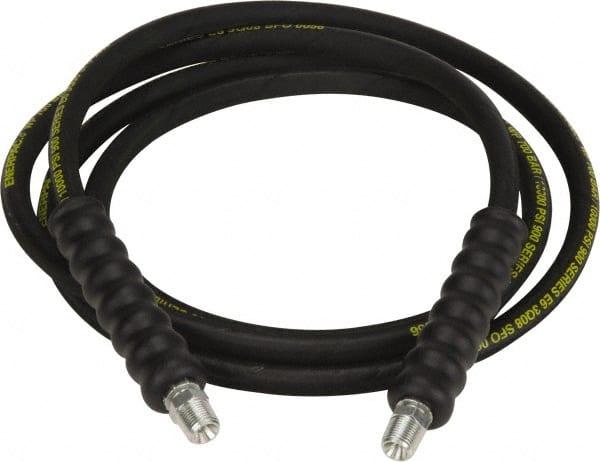 Enerpac H9210 Hydraulic Pump Hose: 1/4" ID, 10 OAL, Rubber, 10,000 Max psi 
