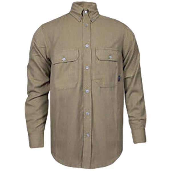 National Safety Apparel - Fire-Resistant Shirt: Small, Tan, Polyester ...