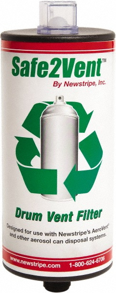 Trash Compactor/Crusher Carbon Filter Assembly - 4" Wide x 4" Long x 12" High, For Aerosol Can Deflators