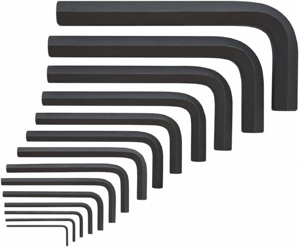 14 Piece, L-Key Mini Hex Key Set - 2 to 19mm Range, Protanium High Torque Steel