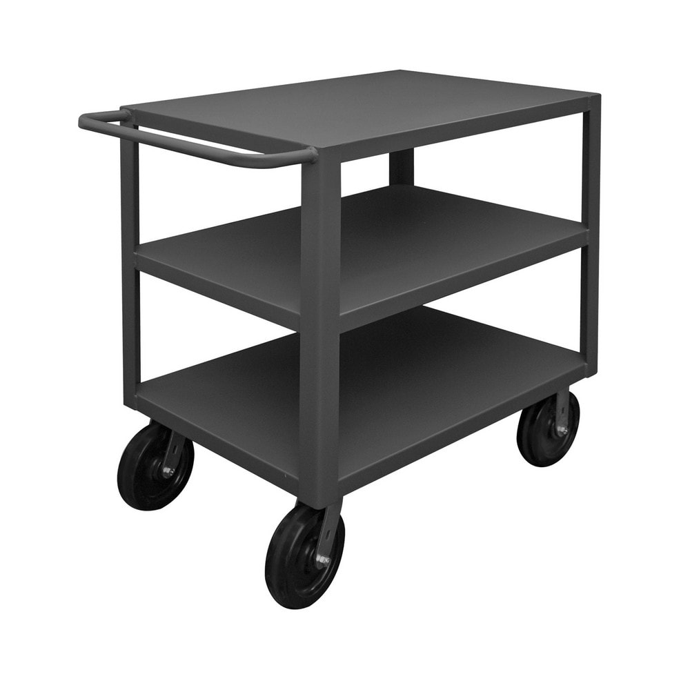 Durham HET-2436-3-5K-9 Heavy-Duty Service Utility Cart: Steel, Gray Image