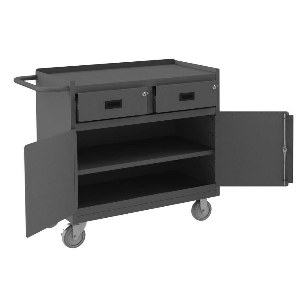 Durham 2213A-LU-95 Mobile Utility Cart: Steel, Gray Image