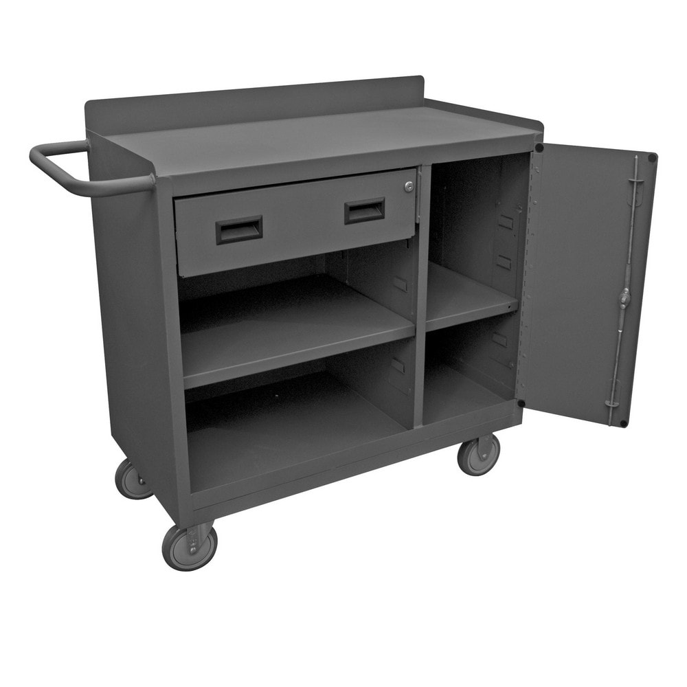 Durham 2212A-LU-95 Mobile Utility Cart: Steel, Gray Image