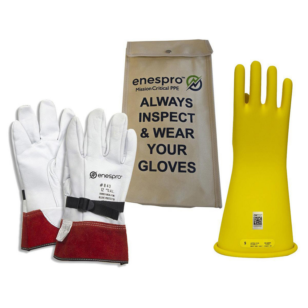 National Safety Apparel Rubber & Cowhide Leather Linesman Gloves National Safety Apparel