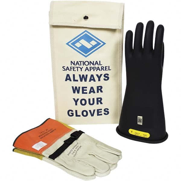 National Safety Apparel KITGC2B10 Class 2, Size 10, 11" Long, Rubber Linemans Glove Kit 
