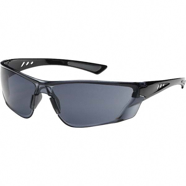 Safety Glass: Anti-Fog & Scratch-Resistant, Gray Lenses, Frameless, UV Protection