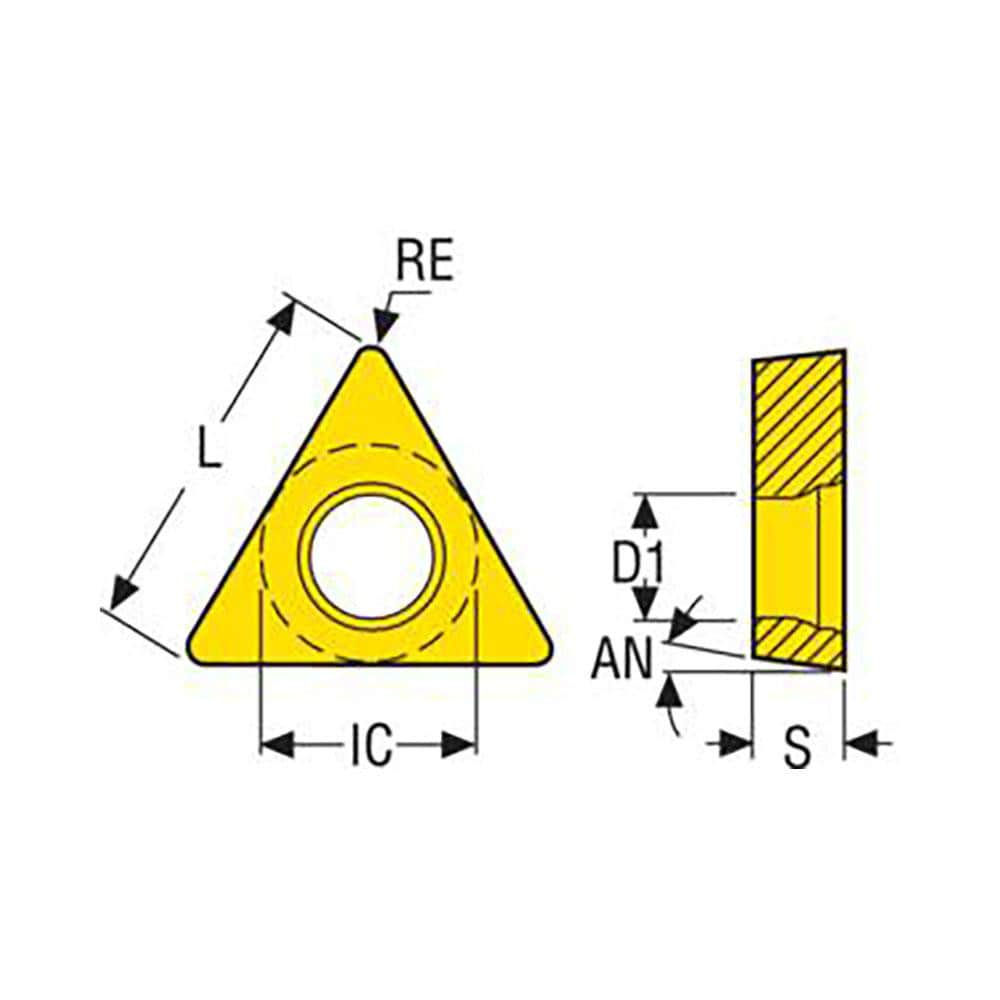 Seco - Turning Insert: TCMT220408-M3 TP3501, Solid Carbide